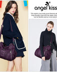 washed Large capacity Daily women Waterproof unique hobo handbag-Angelkiss Bag