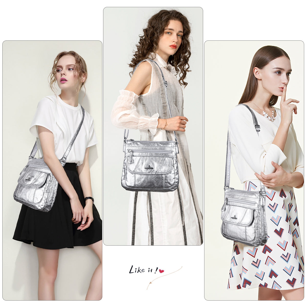 Women's  business  washed Comfort shoulder bag-Angelkiss Bag