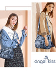 Washed Leather Hobobags Women Shoulder Bags-Angelkiss Bag
