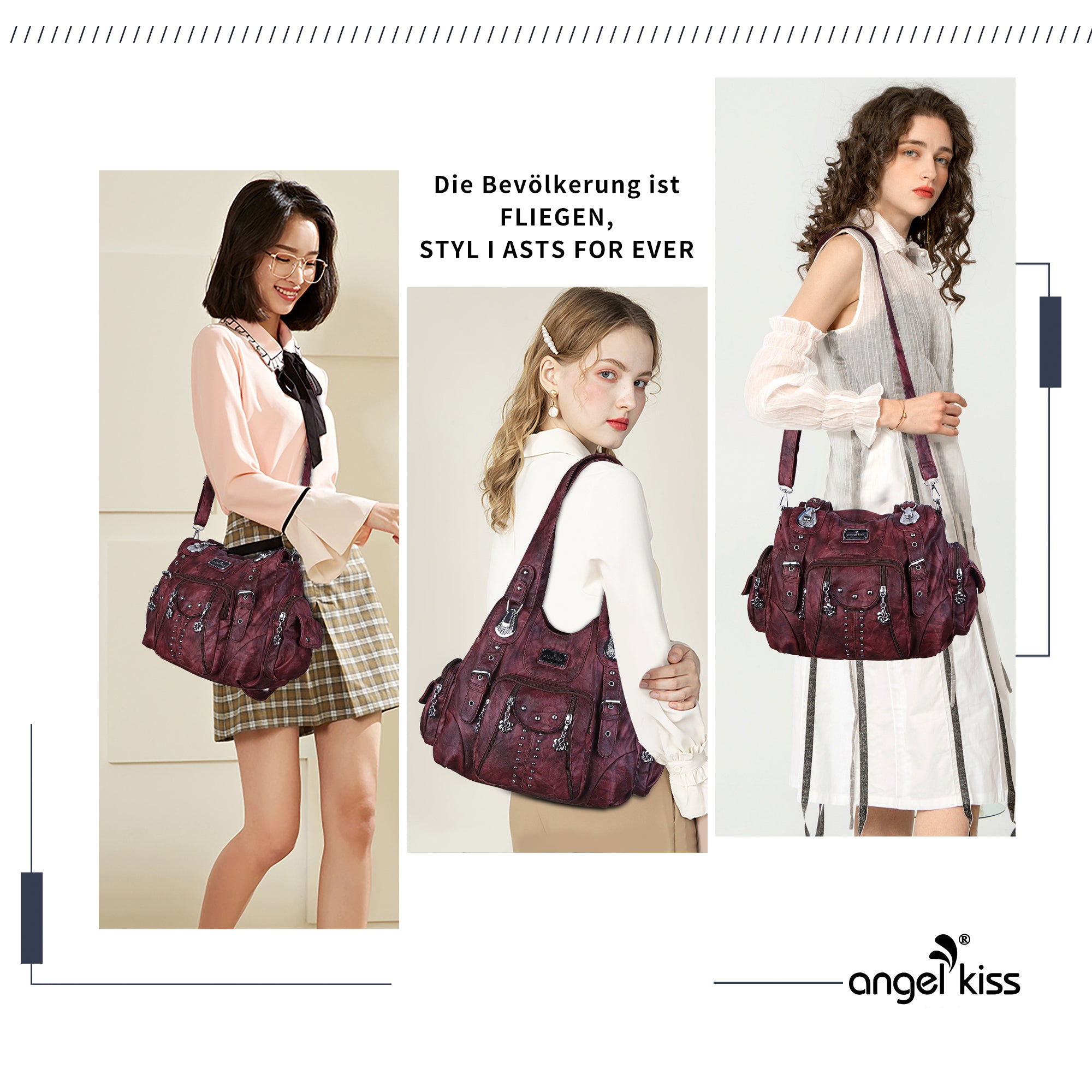 Roomy HOBO Women's Shoulder Bag-Angelkiss Bag