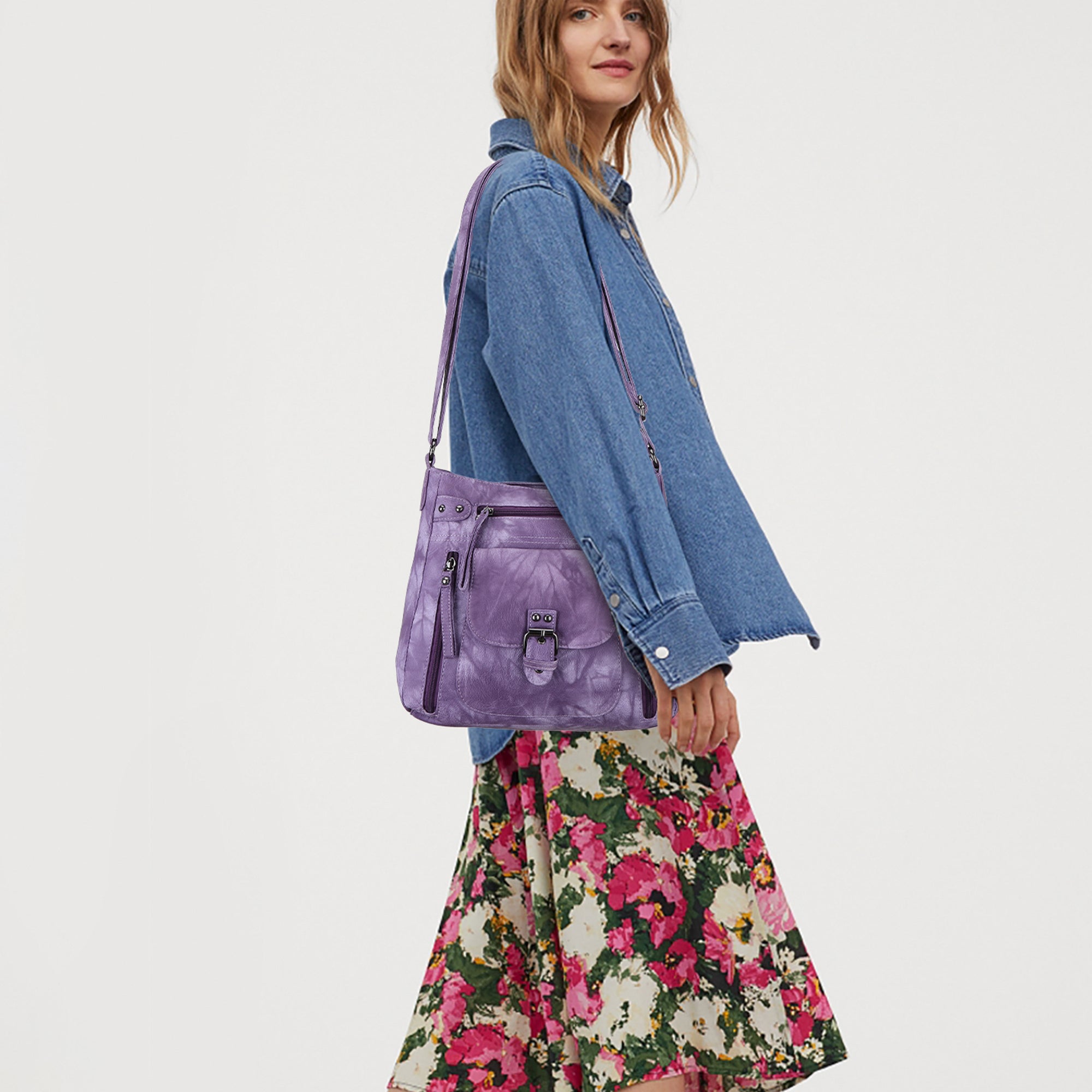 Soft Buckle Crossbody Purses for Women-Angelkiss Bag