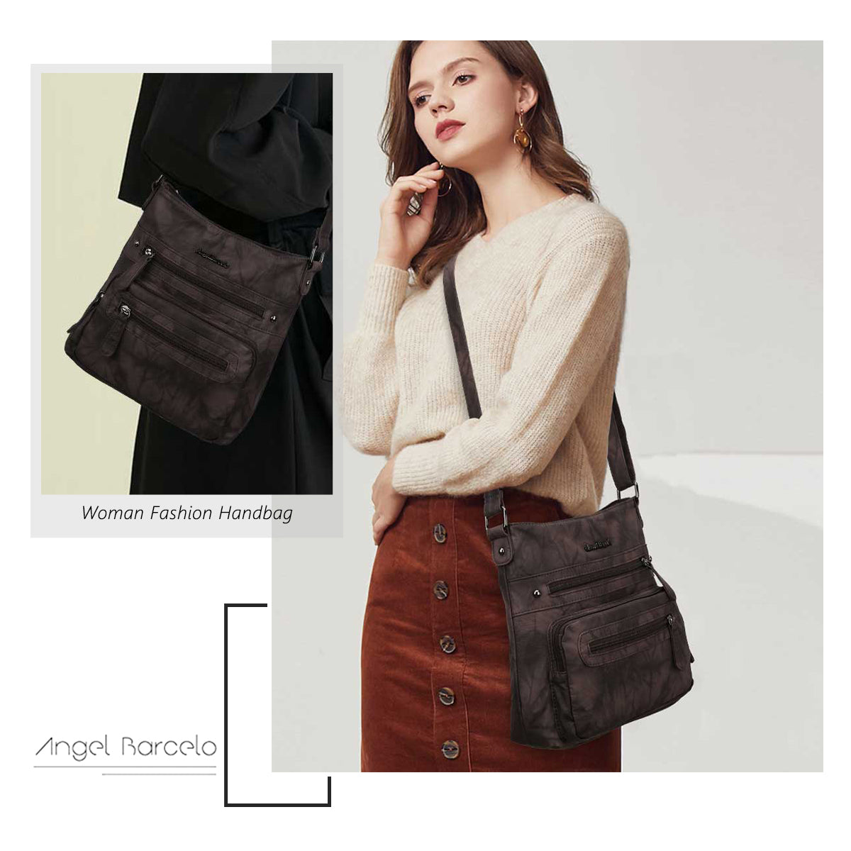 Women's tie-dye denim vintage crossbody bag-Angelkiss Bag
