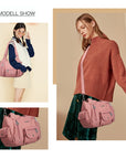 Women Shoulder Bag Handbag of Washed PU Leather-Angelkiss Bag