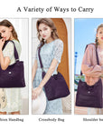 Soft Washed PU Leather Shoulder Crossbody Handbags