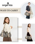 Fashion women large capacity leopard print shoulder bag vagrant bag-Angelkiss Bag