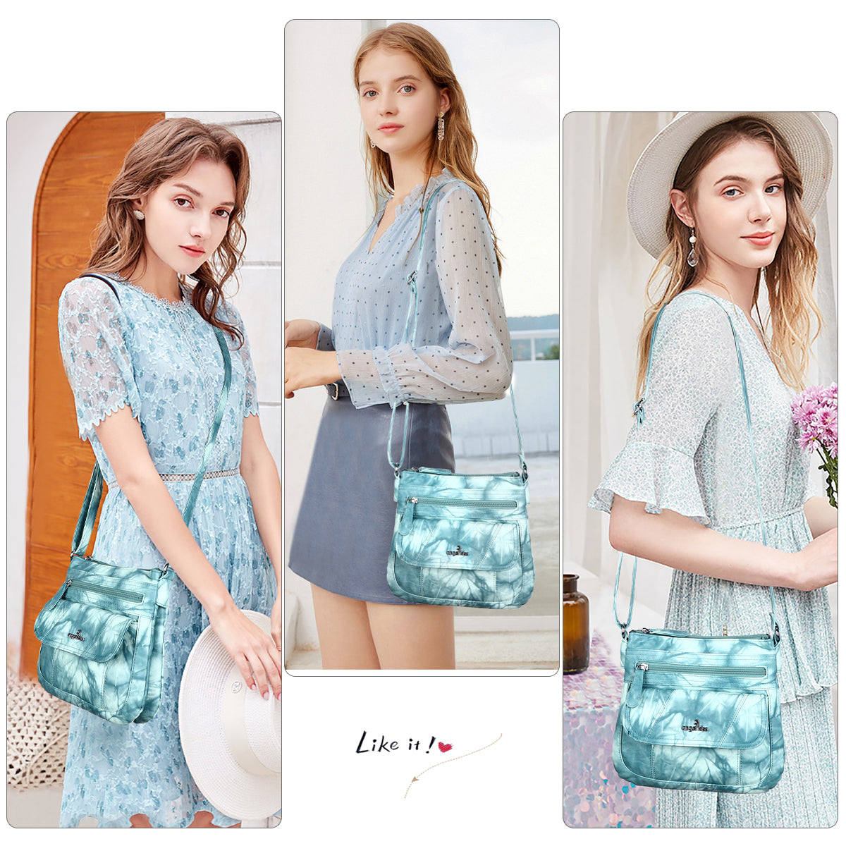 Women's tie-dye Daily shoulder bag-Angelkiss Bag