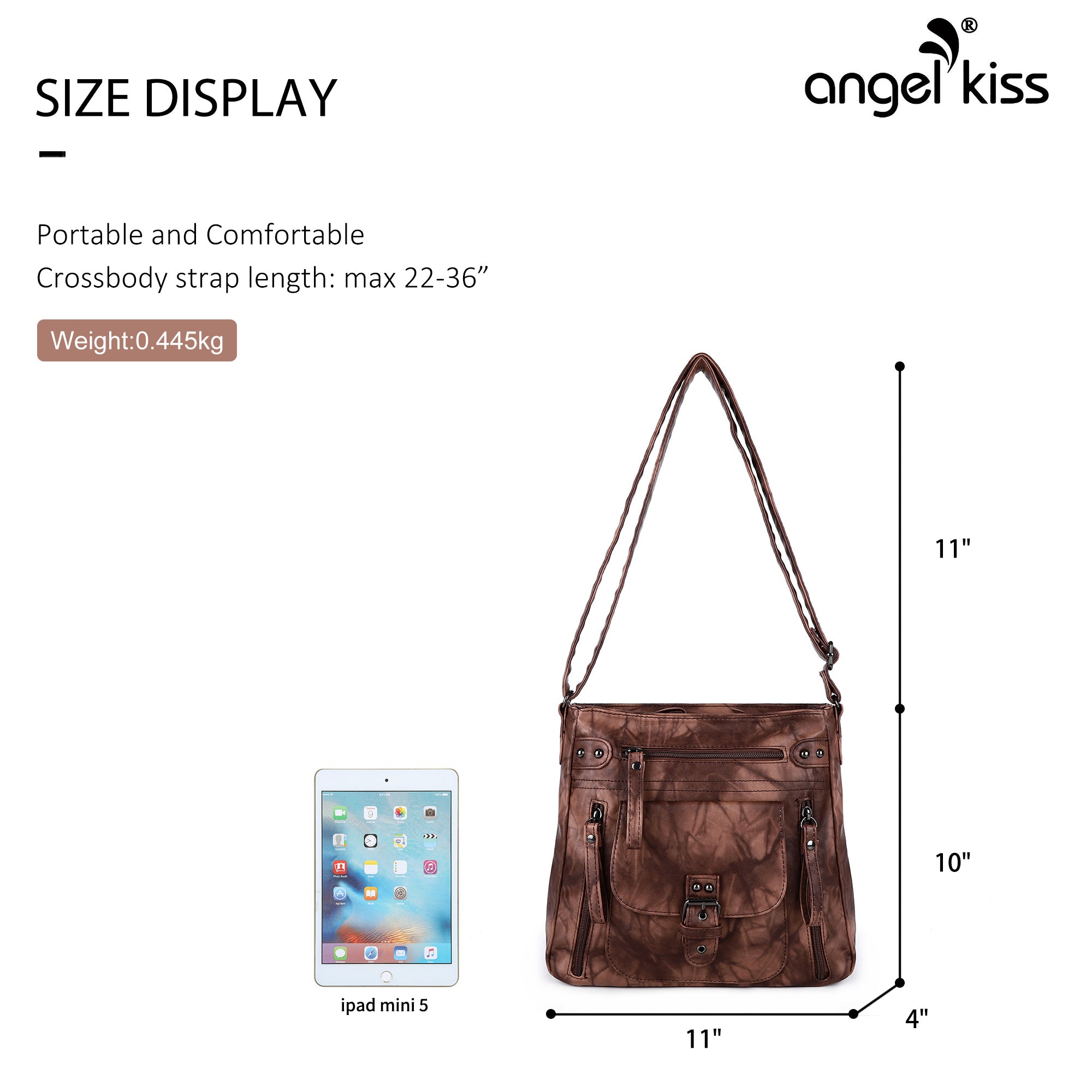 Solid color tie-dye crossbody bag-Angelkiss Bag