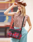 plaid art chic crossbody bag /handbag