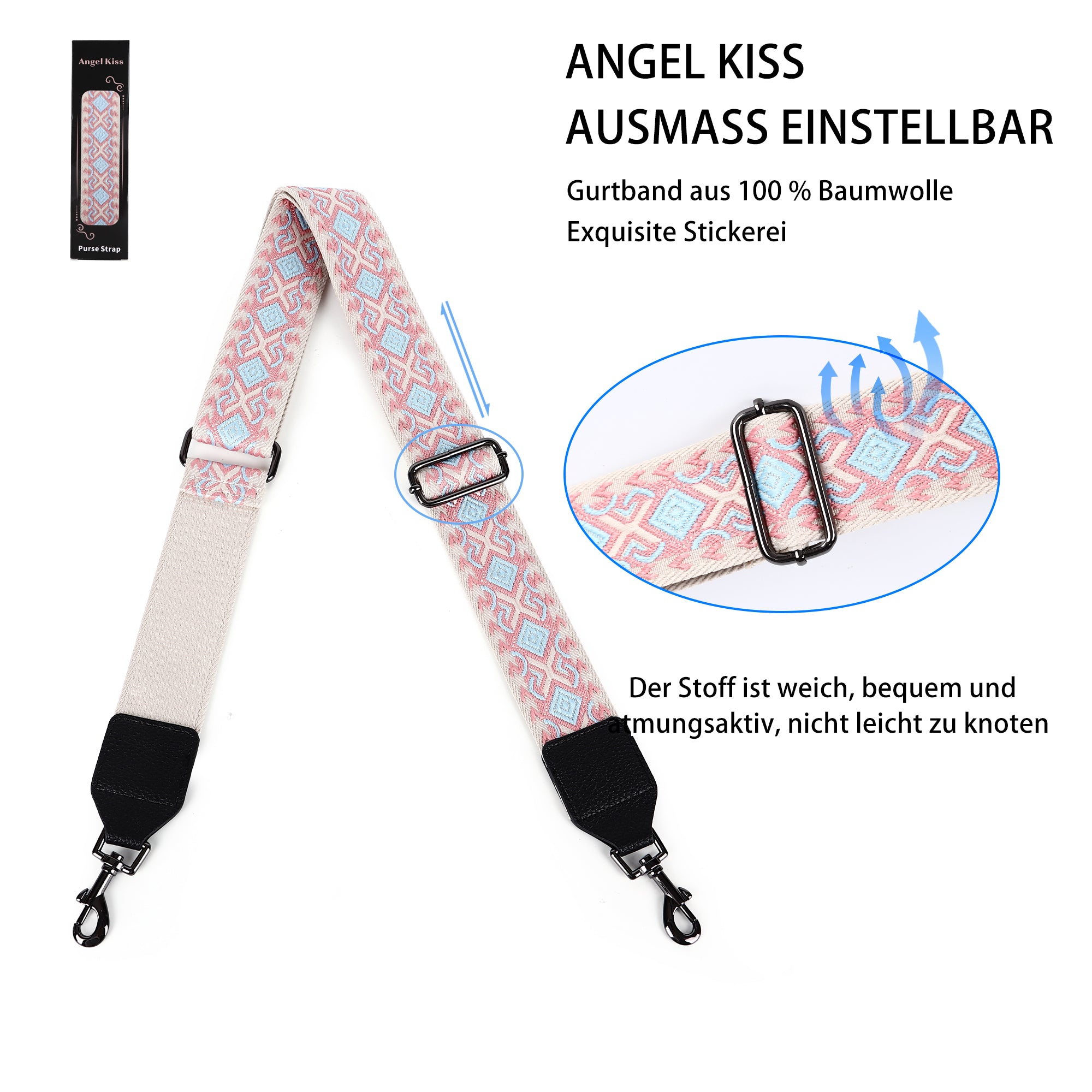 Angel Kiss Purse strap, 2 "cowhide head instead of reclining adjustable tote strap broadband-Angelkiss Bag