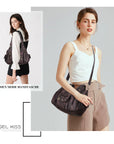PU leather women's shoulder bag with tie-dye wash water-Angelkiss Bag