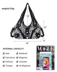 Hobo Leopard print Shoulder Handbag-Angelkiss Bag