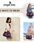 Stylish women's large capacity shoulder bags and hobo bags-Angelkiss Bag