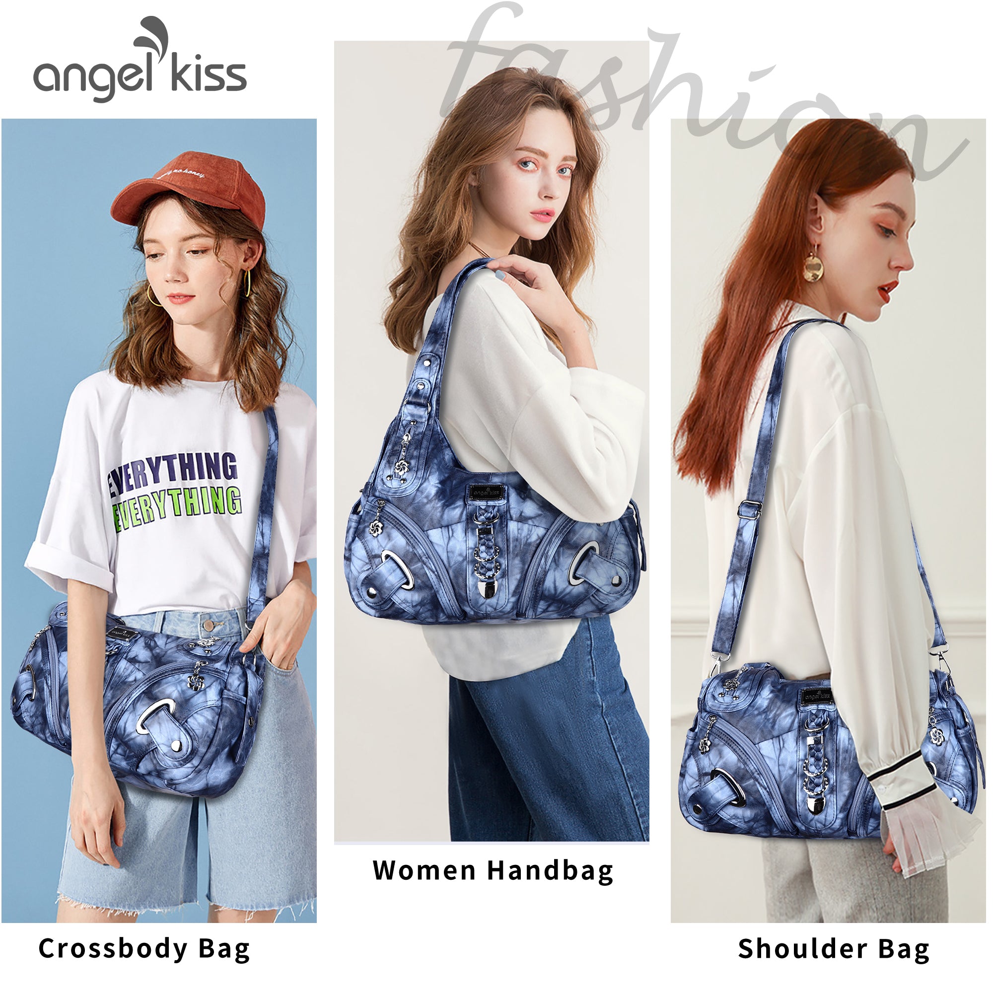 Hobo tie-dye vintage shoulder purse-Angelkiss Bag
