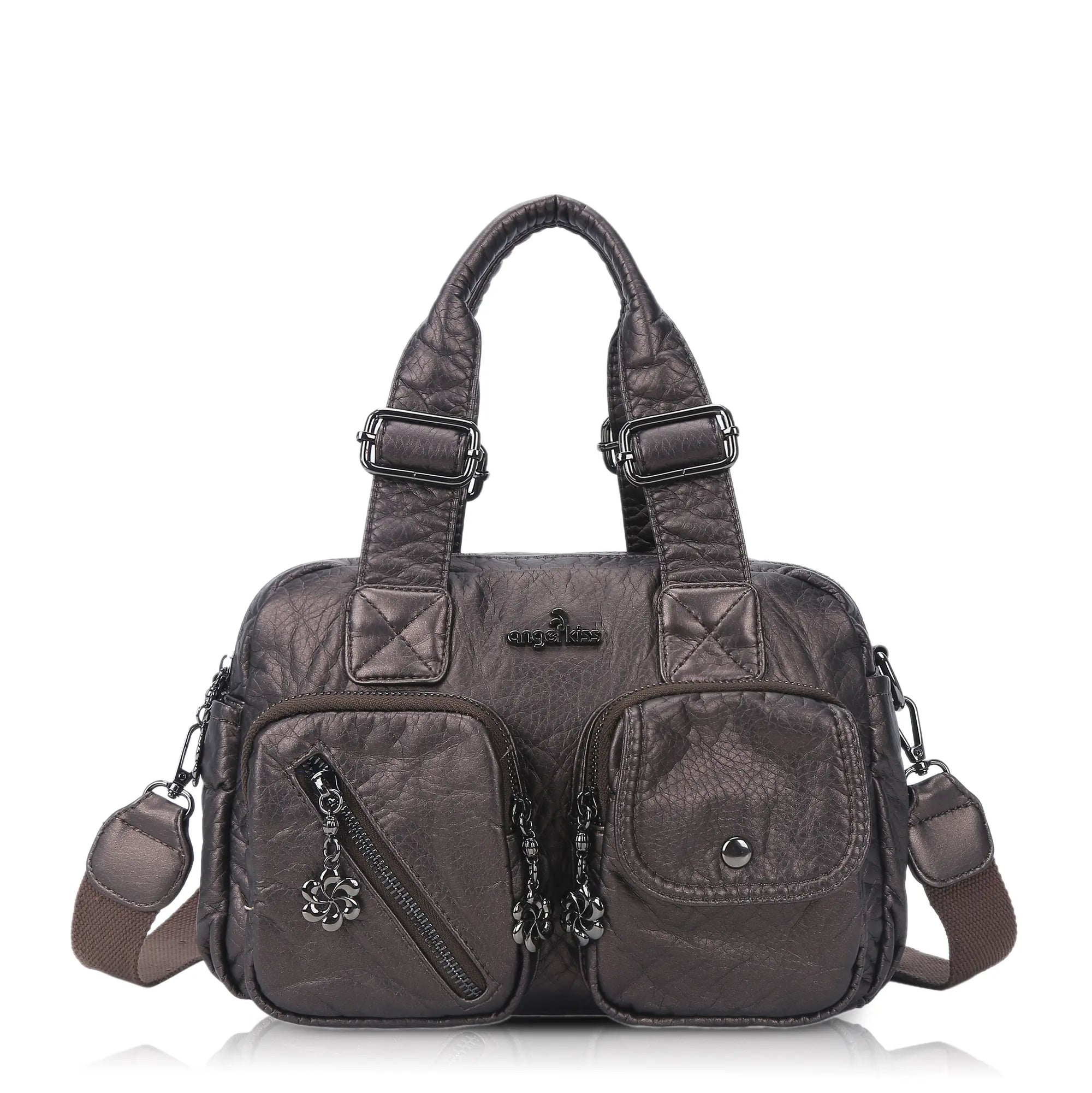 Vintage Green Handbag & Wallet Set|Large Capacity Tote for Women