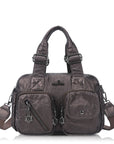 Vintage Green Handbag & Wallet Set|Large Capacity Tote for Women