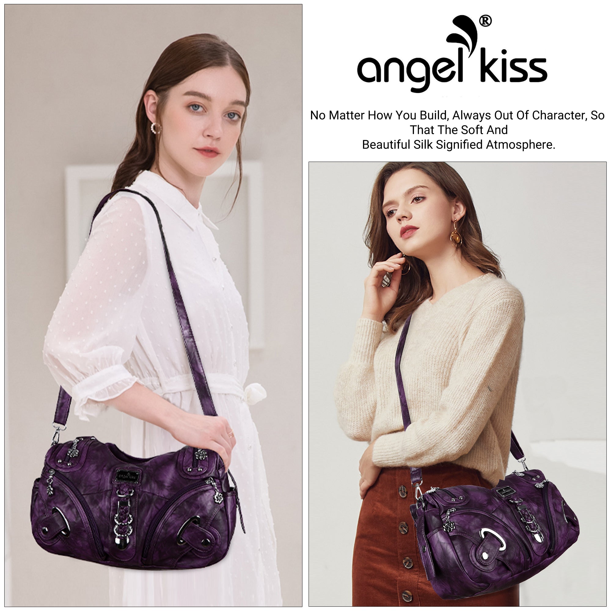 Hobo tie-dye vintage shoulder purse-Angelkiss Bag