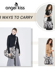 Large Muti-Pocket Women tie-dye Hobo Shoulder Bag-Angelkiss Bag