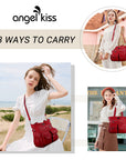 Large Muti-Pocket Women Hobo Shoulder Bag-Angelkiss Bag