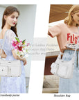 Women's water wash pu leather crossbody bag-Angelkiss Bag