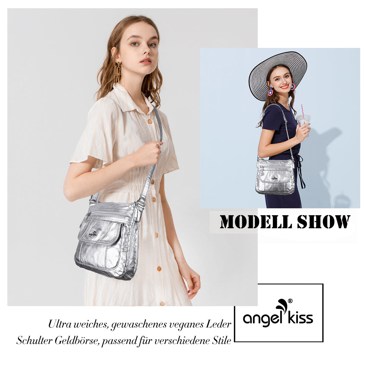 Women's  business  washed Comfort shoulder bag-Angelkiss Bag
