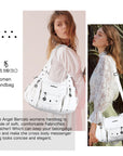 Women Shoulder Bag Handbag of Washed PU Leather-Angelkiss Bag