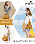 Fashionable Handbags Women Tote Shoulder Top Handle Satchel Hobo Bags-Angelkiss Bag