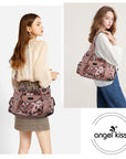 Women handbag with High Quality Washed PU Multi-function Bag-Angelkiss Bag