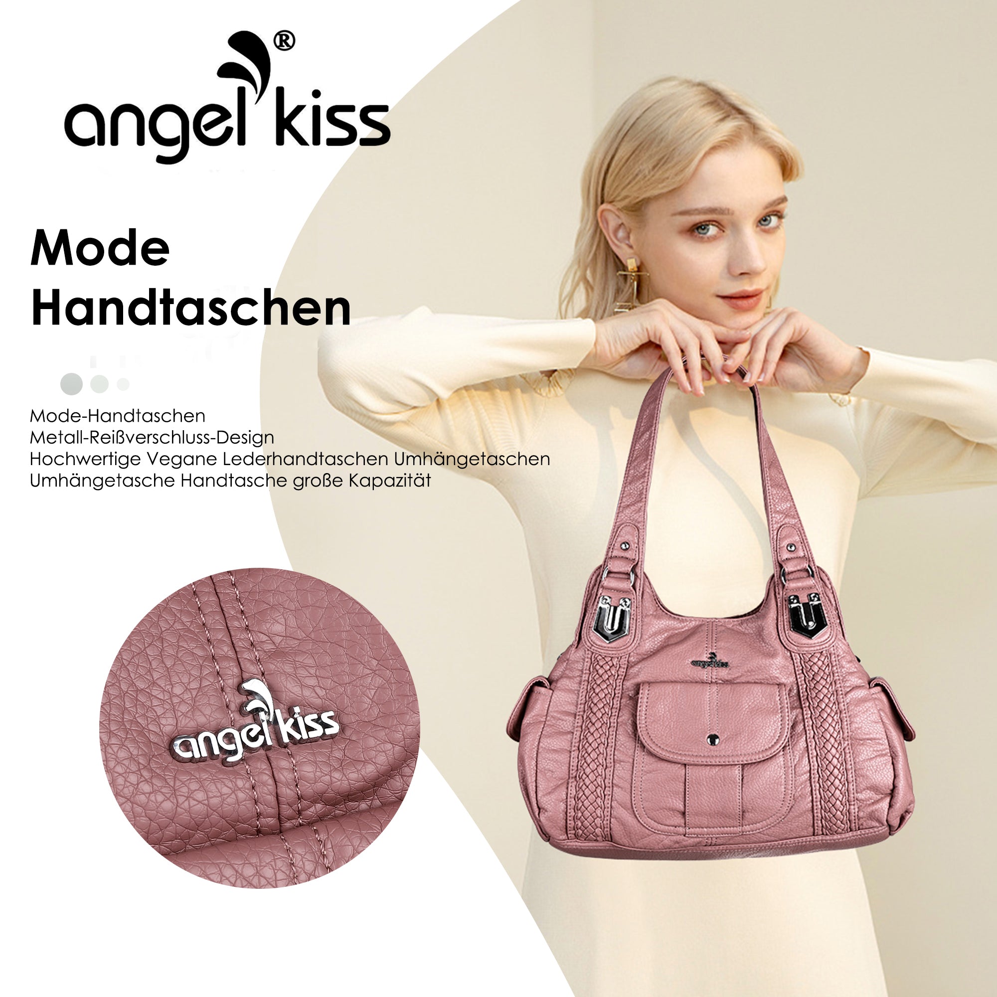 Women Waterproof Hobo Shoulder Purses and Handbags-Angelkiss Bag