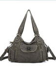 Women handbag with High Quality Washed PU Multi Purpose tote bag-Angelkiss Bag
