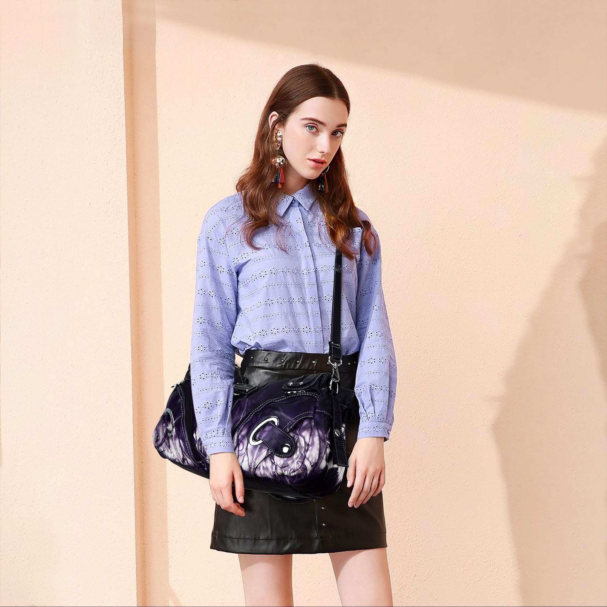Hobo Tie-Dye Multilayer separation  Comfort Shoulder bag-Angelkiss Bag