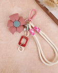 Floral Charm Pendant – Elegant Bloom Accessory for Bags key