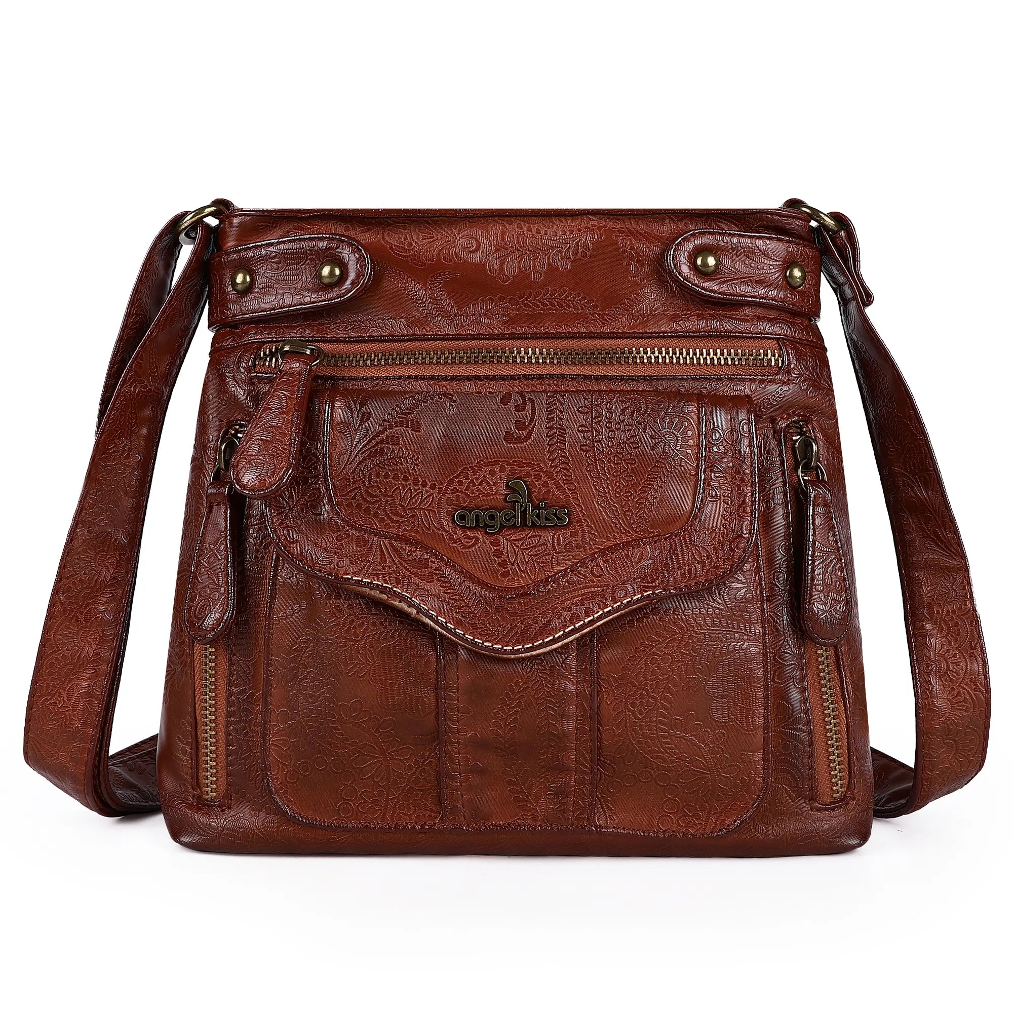 Women's black vintage crossbody bag