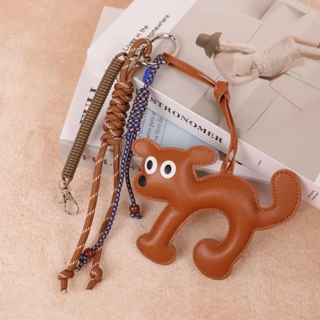Cute Dog Colorful Beaded Keychain – Puppy Pendant