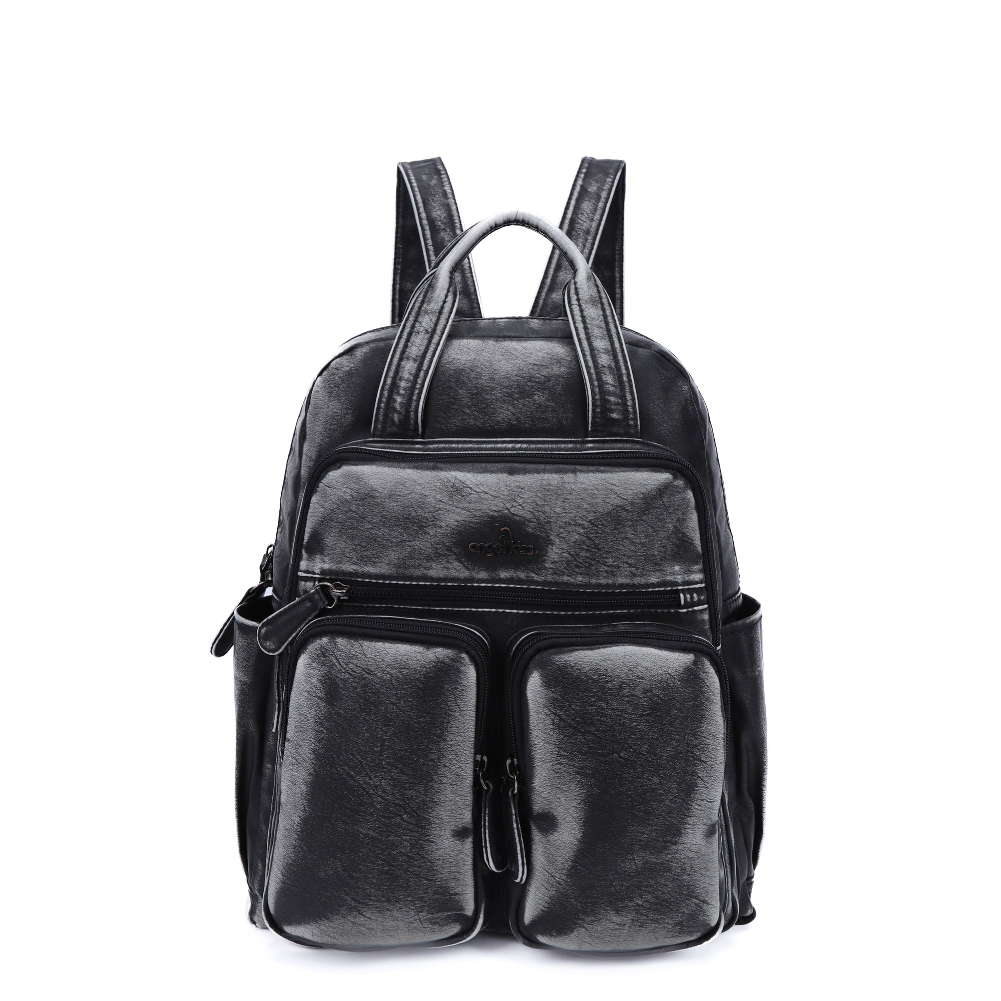 Retro large capacity stylish comfortable durable backpack-Angelkiss Bag