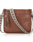 Vegan Leather Tassel Crossbody Bag with Dual Straps