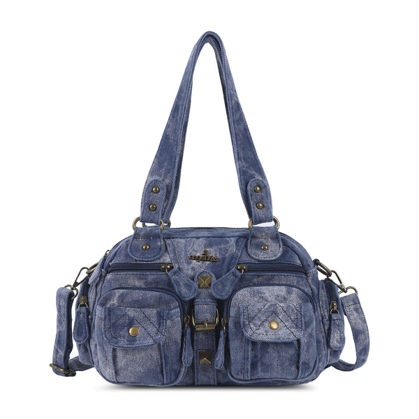 Washed Leather  denim design Handbag Unique Style For Women Crossbody Bag