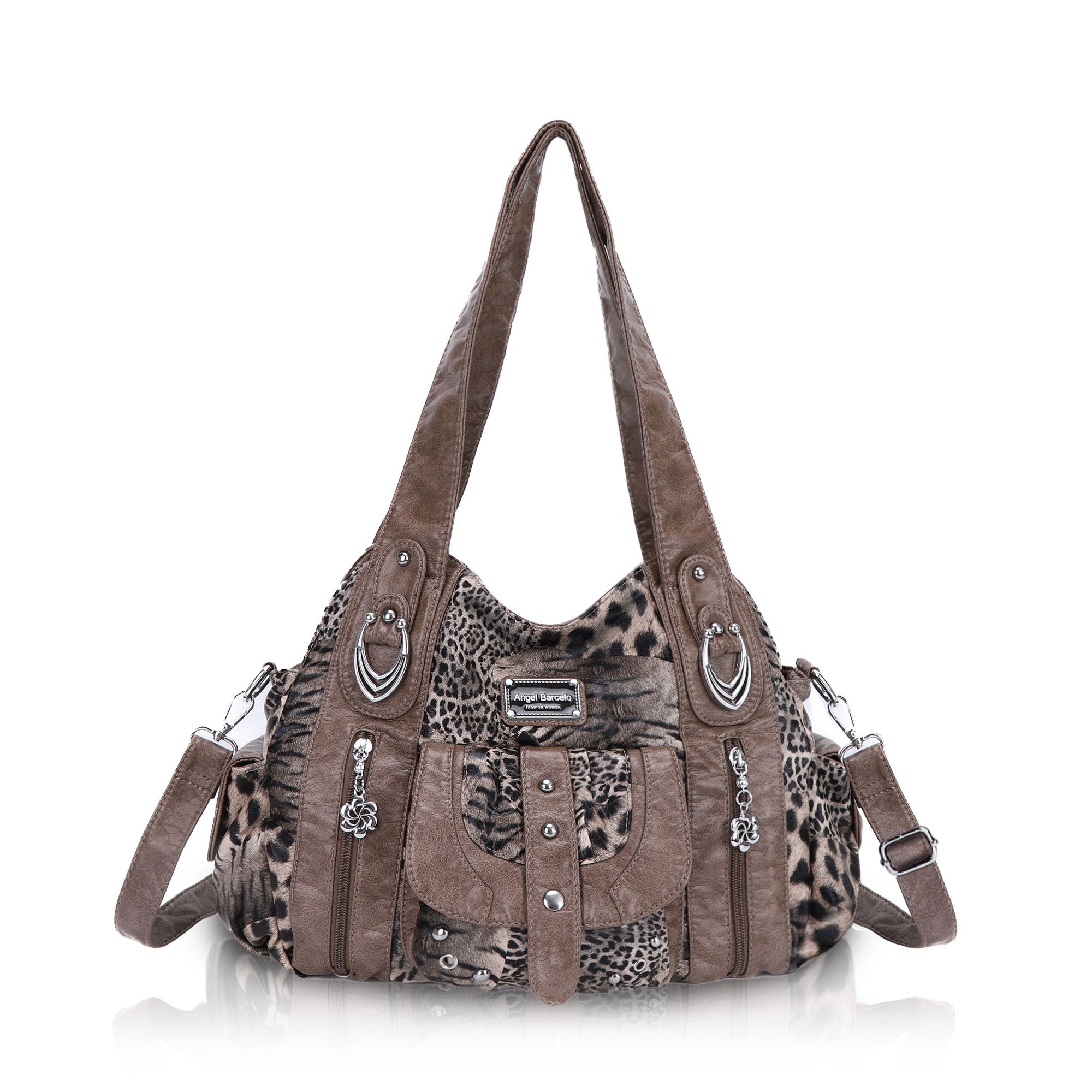 Tote solid color retro tie-dye spacious unique texture of the wandering bag-Angelkiss Bag