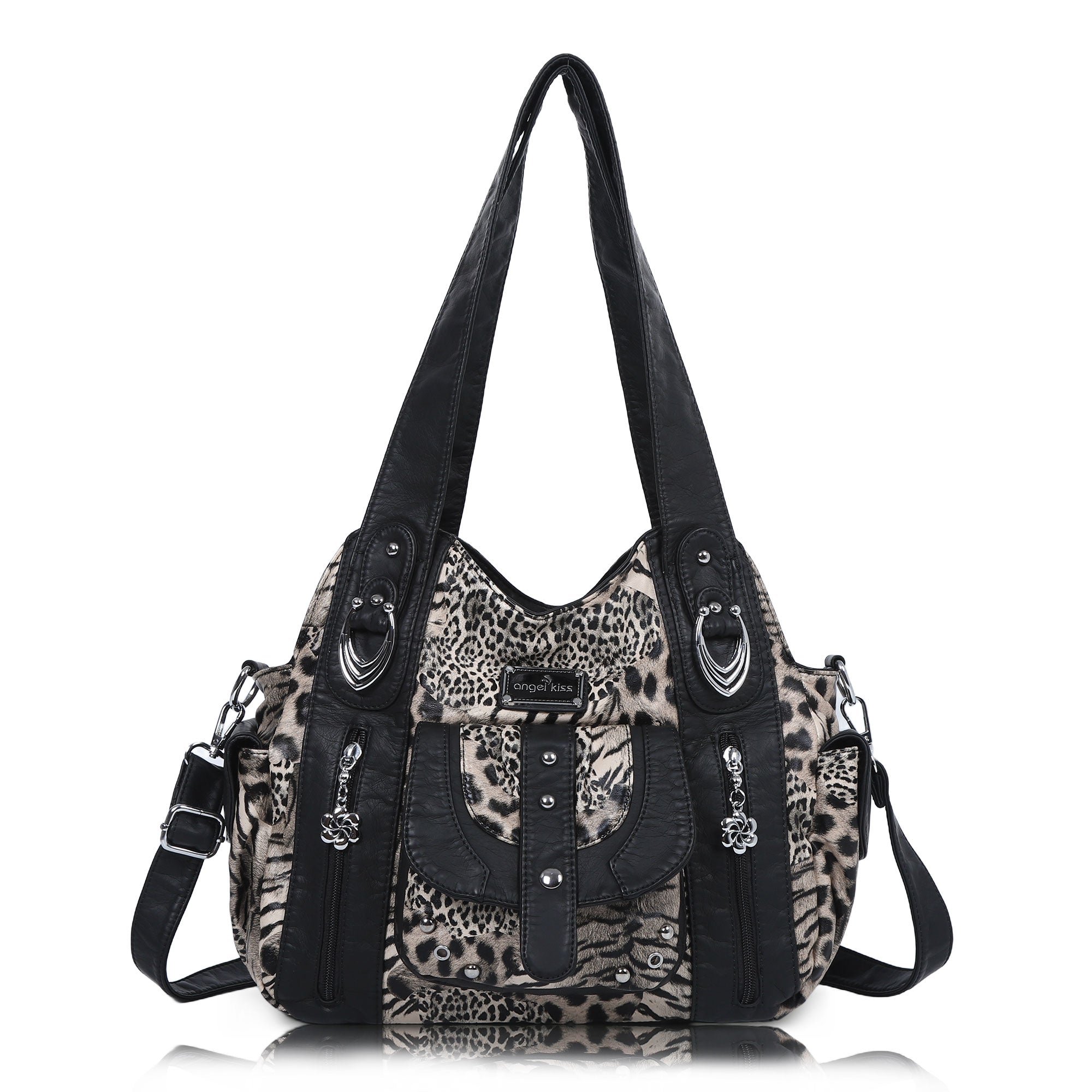 Tote solid color retro tie-dye spacious unique texture of the wandering bag-Angelkiss Bag