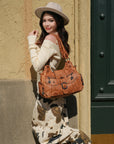 Women's retro fashion multi-compartment large capacity hobo bag | angel kiss bag