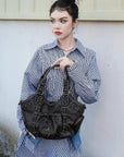 Classic Multi-Color Drawstring Rivet Vintage Shoulder Crossbody Bag