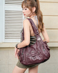 Vintage Slouchy Moto Shoulder Purse