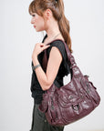 Vintage Slouchy Moto Shoulder Purse