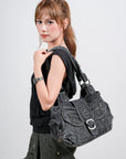 Women's Retro Fashion Multi-compartment Large Capacity Hobo Bag