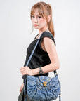 Vintage Boho Shoulder Bag – Washed Denim Purse for Free-Spirited Women