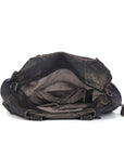 Washed PU Large-Capacity Multi-Pocket Bowler Bag