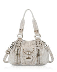 Vintage Multi-Pocket Satchel & Crossbody Bag