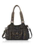 Vintage Multi-Pocket Satchel & Crossbody Bag