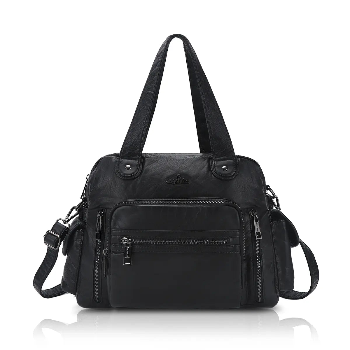 Slim Vegan Leather Tote Bag for Office | Waterproof PU Leather Briefcase for  Women