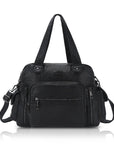 Slim Vegan Leather Tote Bag for Office | Waterproof PU Leather Briefcase for Women