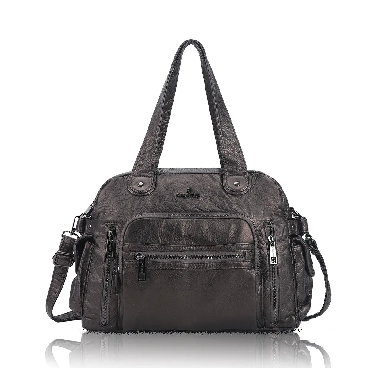 Slim Vegan Leather Tote Bag for Office | Waterproof PU Leather Briefcase for  Women